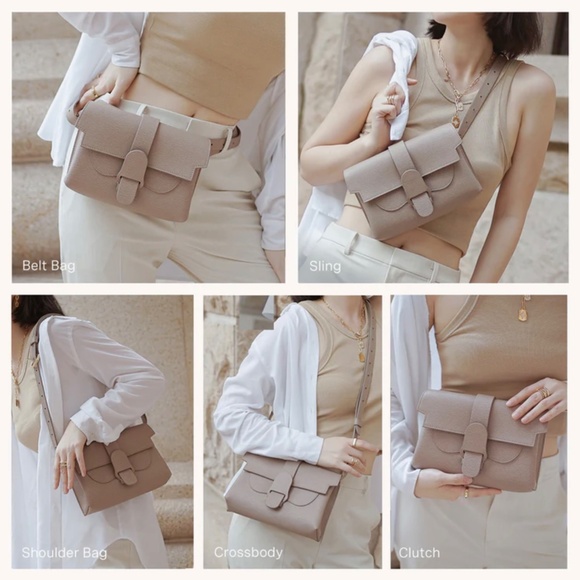 SENREVE Aria Crossbody / Shoulder Bag Or Belt Bag Pebbled Sage - Picture 3 of 12